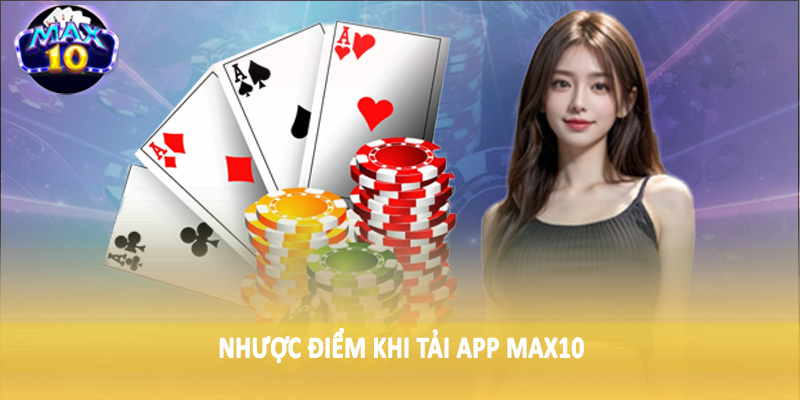 Nhược điểm khi tải app MAX10